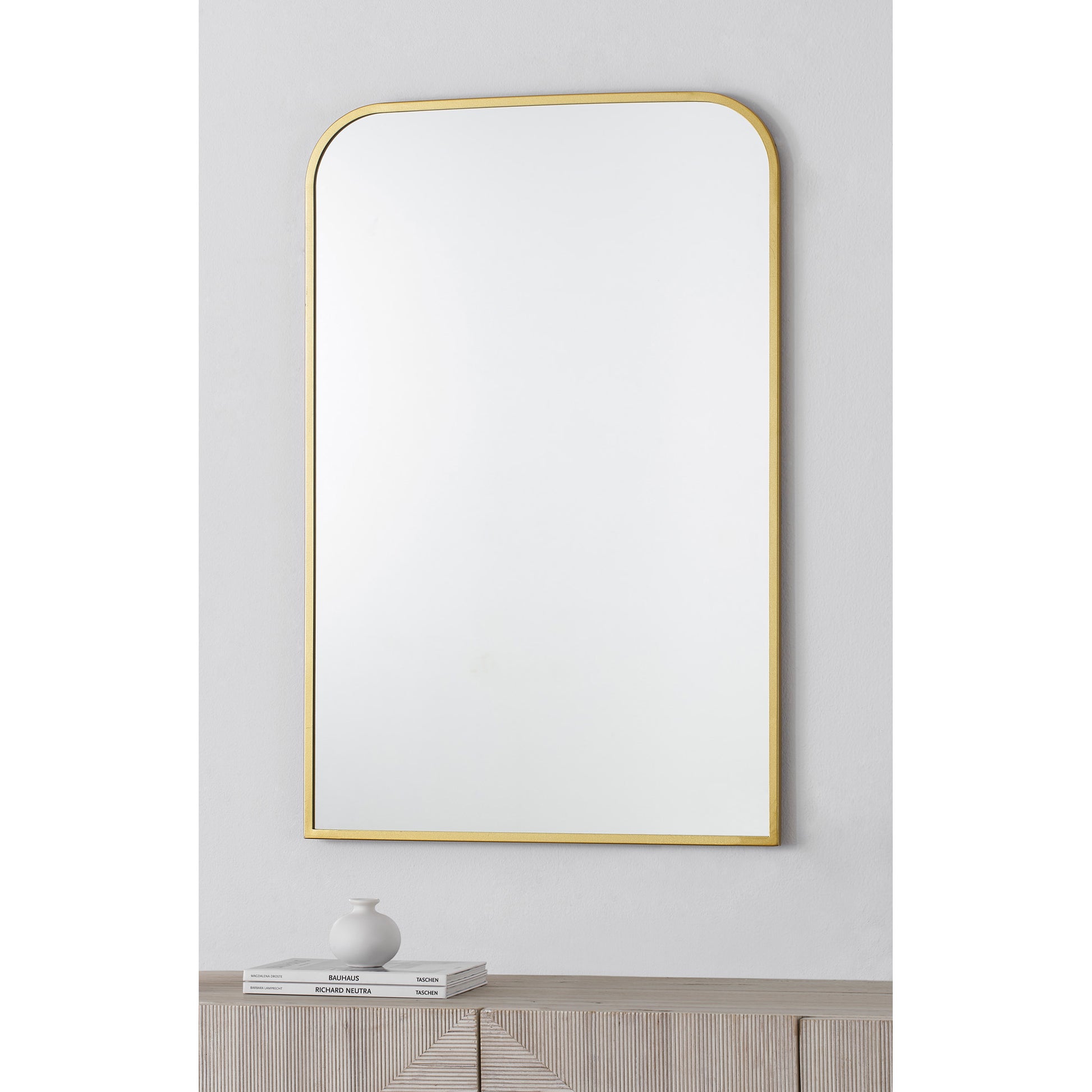 Merrimack 36" Tall Rectangle Wall Mirror, Yellow-Mirror-DECOROLALA