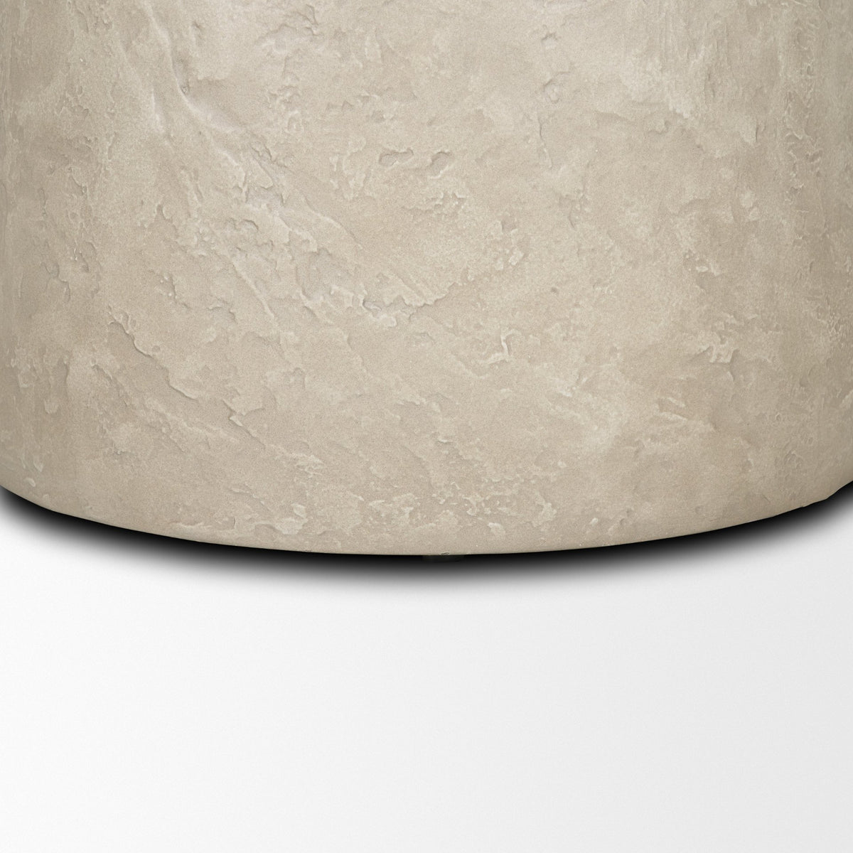 Mesa Round Stone Finish Pillar Accent Table-Accent Tables-DECOROLALA