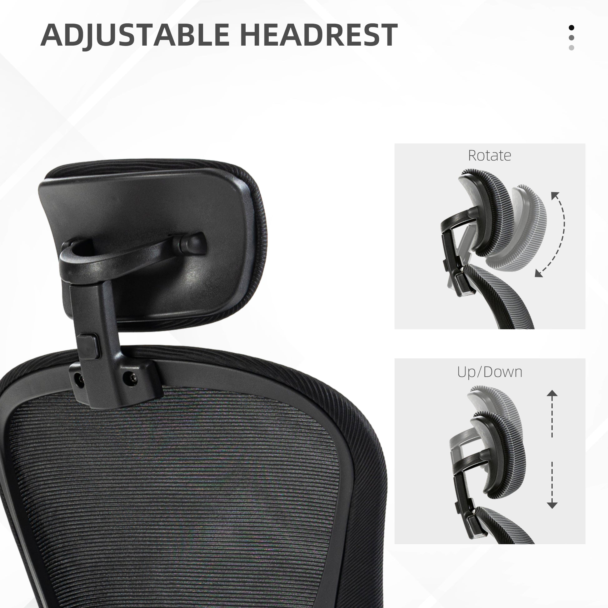 Mesh Office Chair - 4D Lumbar Support & Flip-up Arms, Black-Office Products > Office Furniture > Office Chairs-DECOROLALA