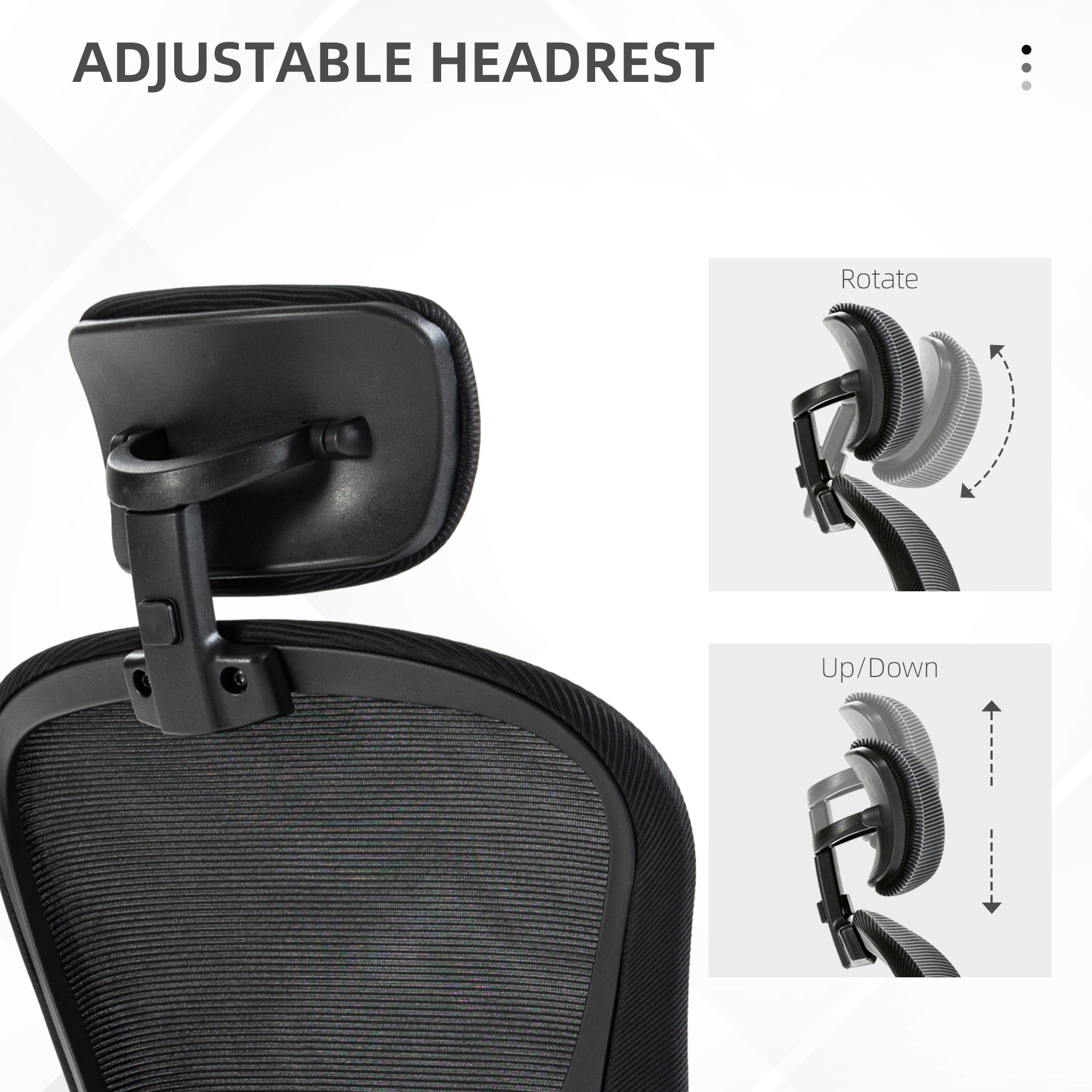 Mesh Office Chair - 4D Lumbar Support & Flip-up Arms, Black-Office Products > Office Furniture > Office Chairs-DECOROLALA