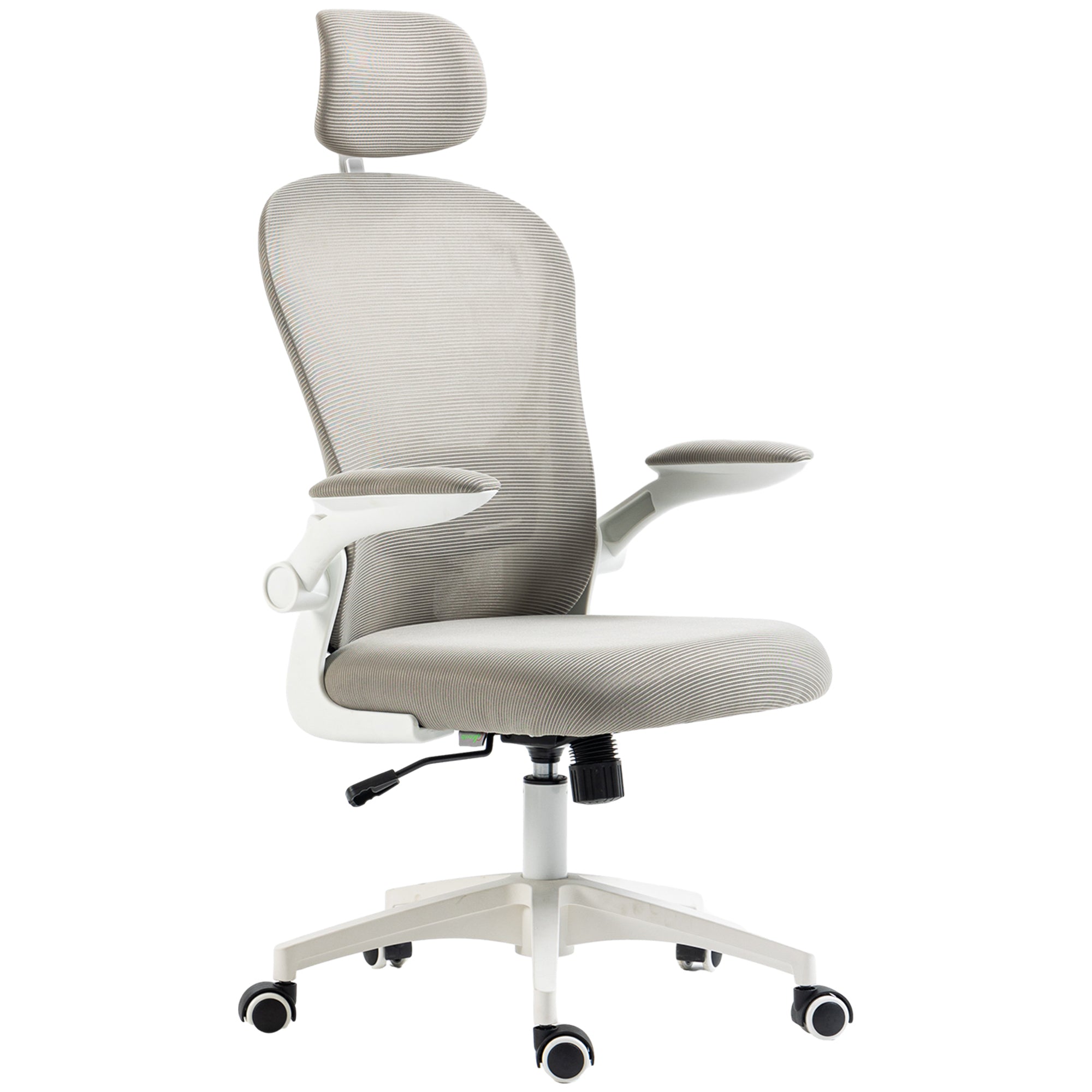Mesh Office Chair - Grey with 4D Lumbar Support-Office Products > Office Furniture > Office Chairs > Task Chairs-DECOROLALA