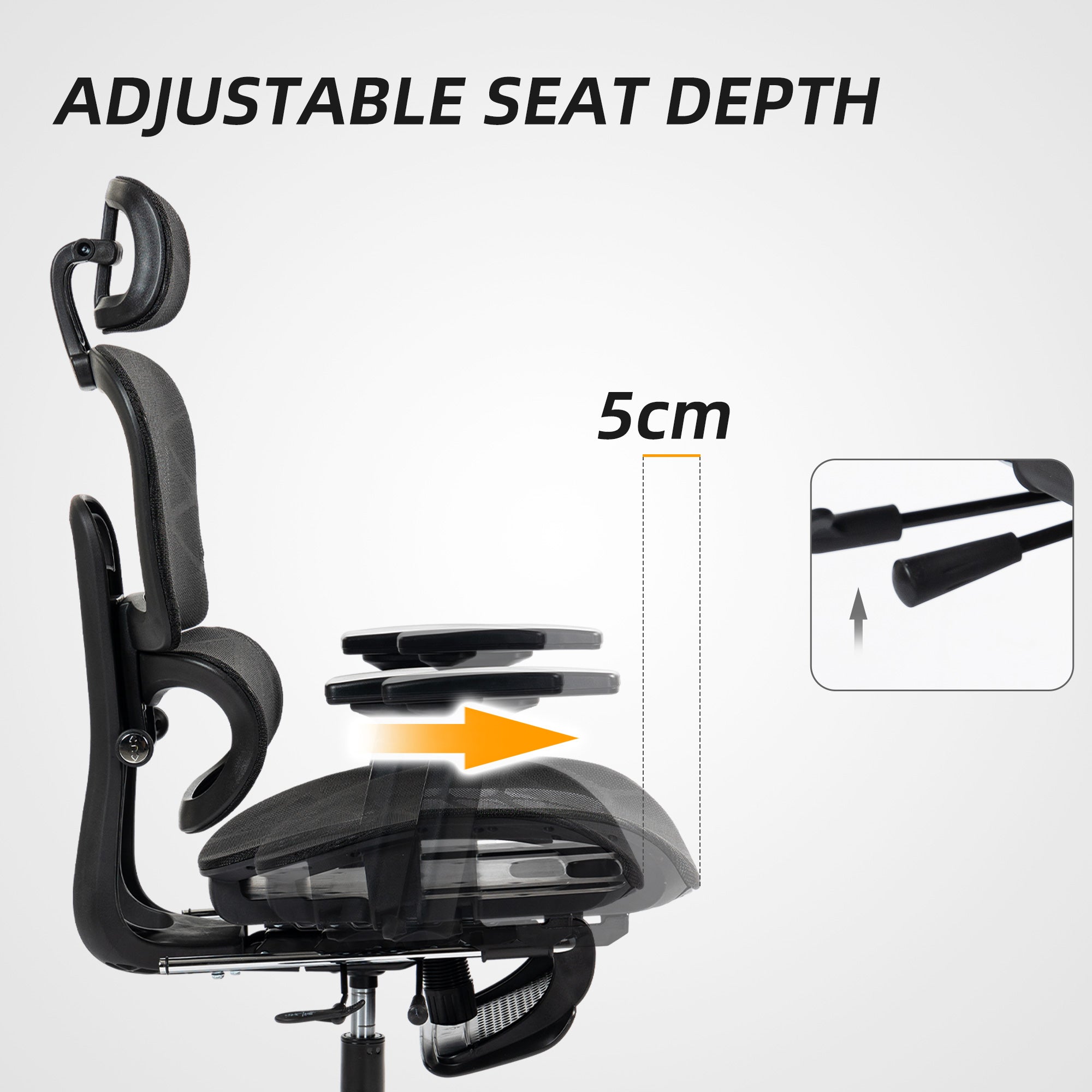 Mesh Office Chair - High Back Ergonomic Desk Chair Black-Office Products > Office Furniture > Office Chairs > Task Chairs-DECOROLALA