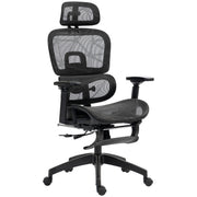 Mesh Office Chair - High Back Ergonomic Desk Chair Black-Office Products > Office Furniture > Office Chairs > Task Chairs-DECOROLALA