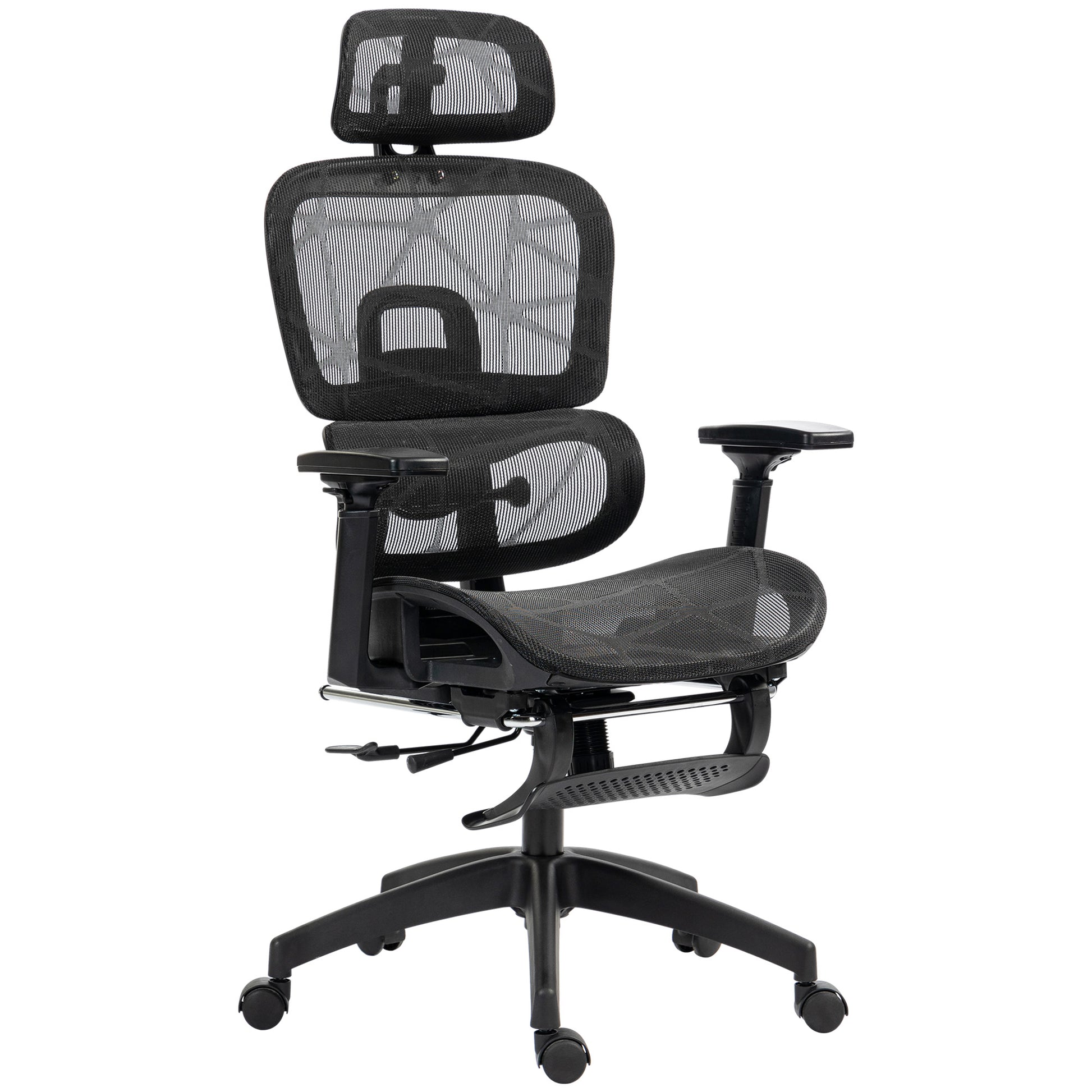 Mesh Office Chair - High Back Ergonomic Desk Chair Black-Office Products > Office Furniture > Office Chairs > Task Chairs-DECOROLALA