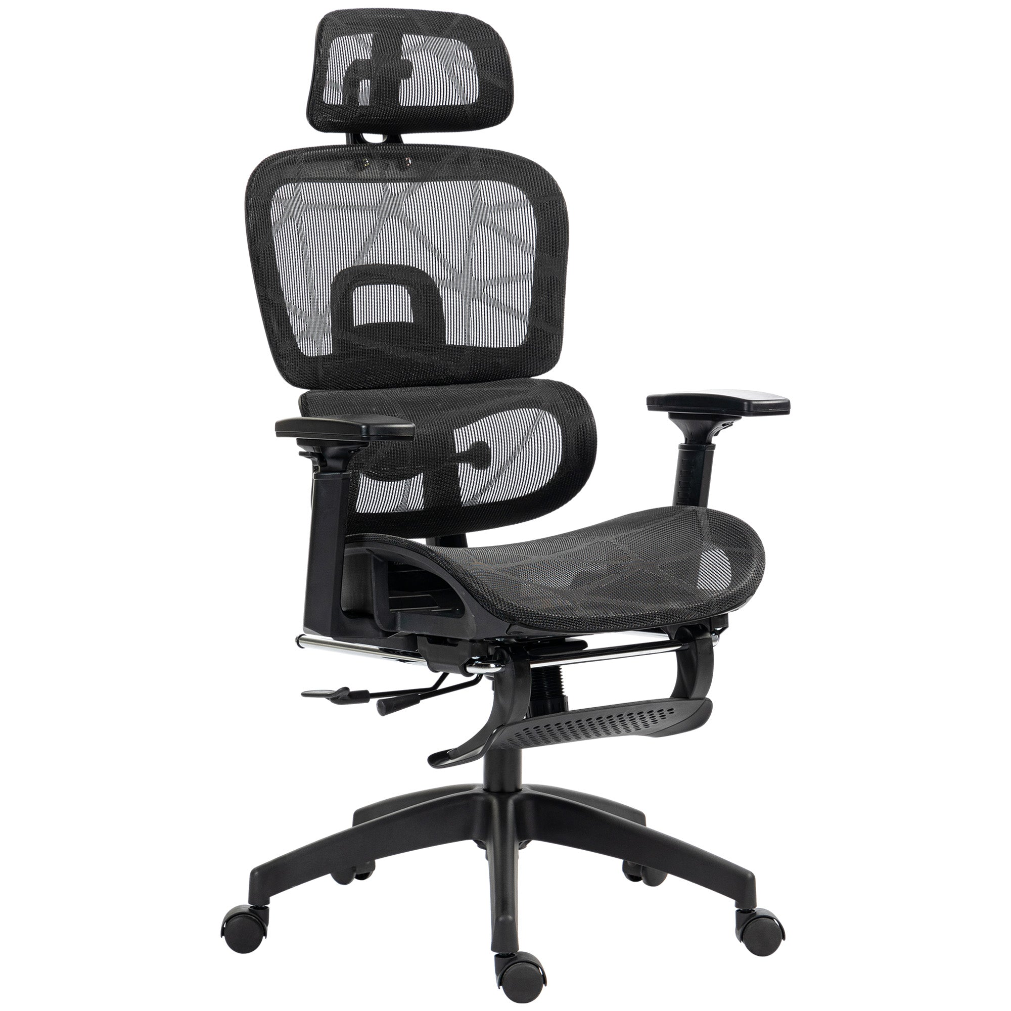 Mesh Office Chair - High Back Ergonomic Desk Chair Black-Office Products > Office Furniture > Office Chairs > Task Chairs-DECOROLALA