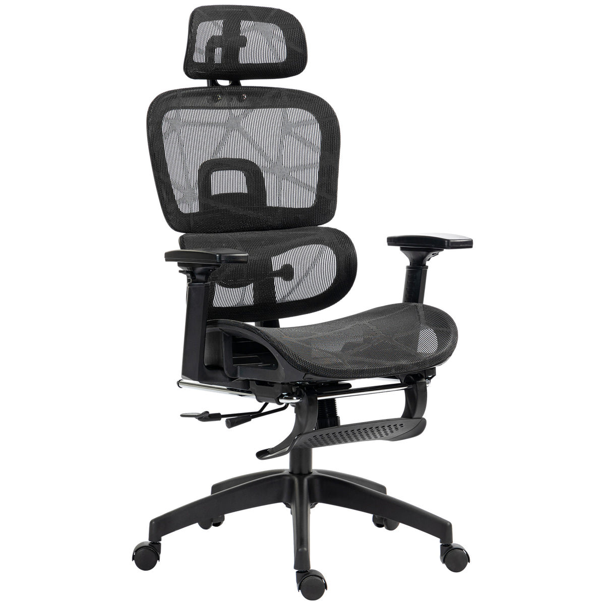 Mesh Office Chair - High Back Ergonomic Desk Chair Black-Task Chairs-DECOROLALA