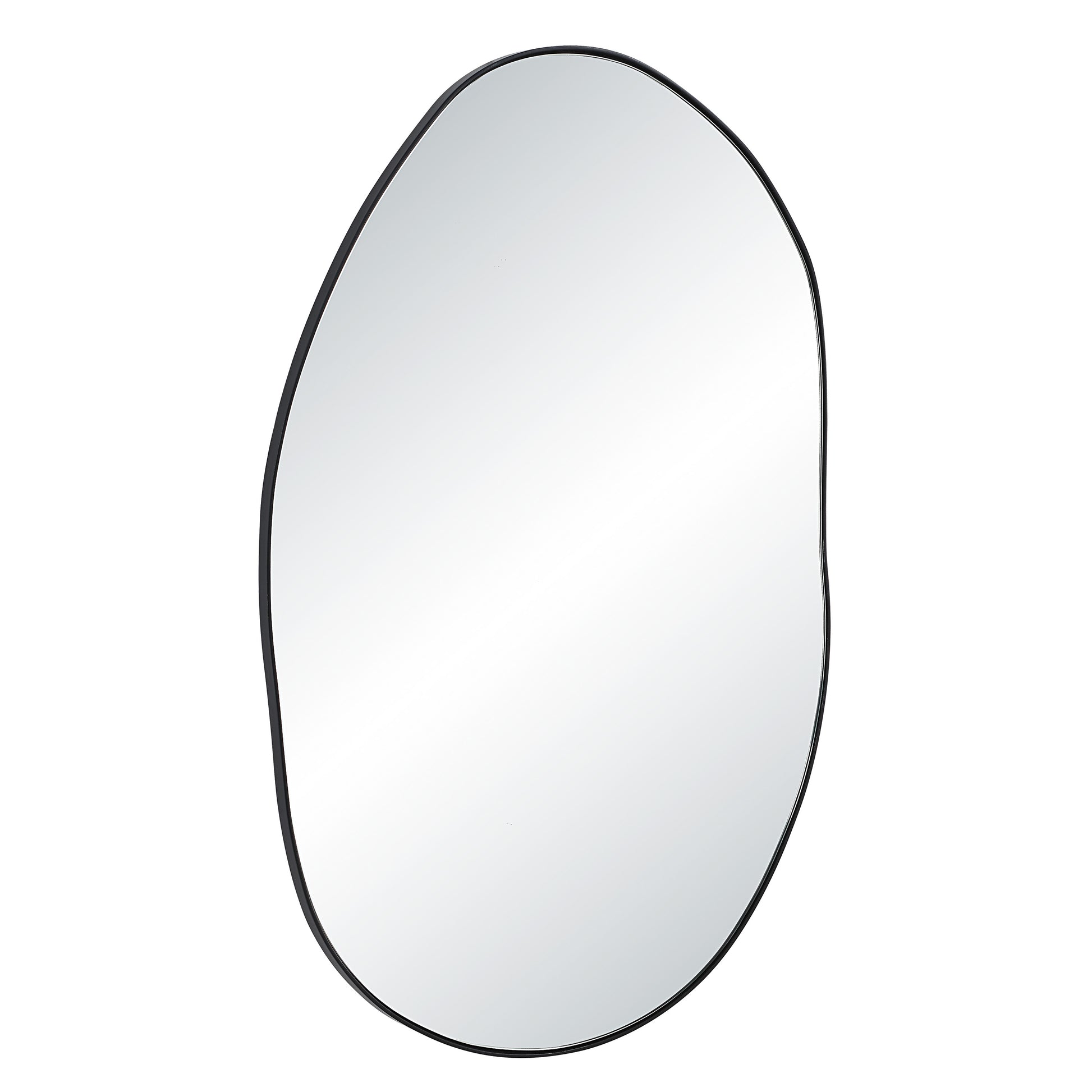 Messini 30" H x 20" W Wall Mirror, Black-Mirror-DECOROLALA