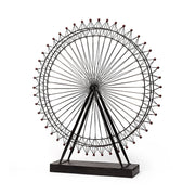 Metal And Wood London Eye Moveable Sculpture-Sculptures-DECOROLALA
