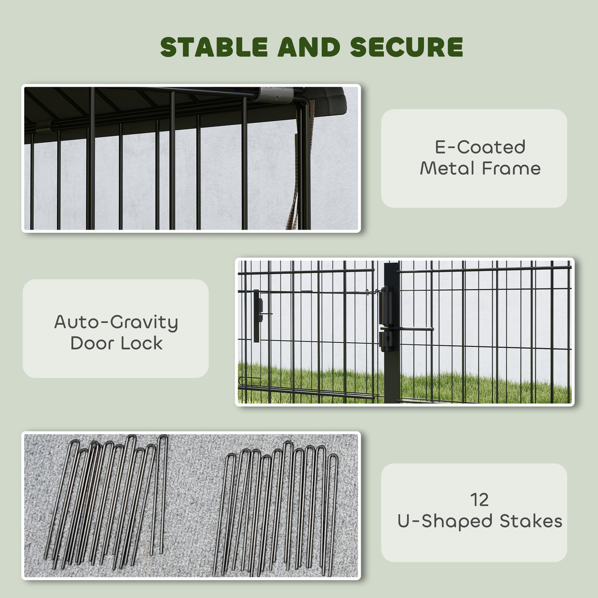 Metal Chicken Coop - 7' Large Outdoor Hen House with Cover-Small Animals-DECOROLALA