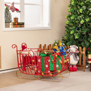 Metal Christmas Santa Sleigh with Large Cargo Area for Gifts-Christmas Decorations & Accessories-DECOROLALA