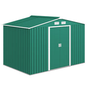 Metal Garden Storage Shed with Foundation Kit - Green 9' x 6'-Patio & Garden > Lawn & Garden > Sheds-DECOROLALA