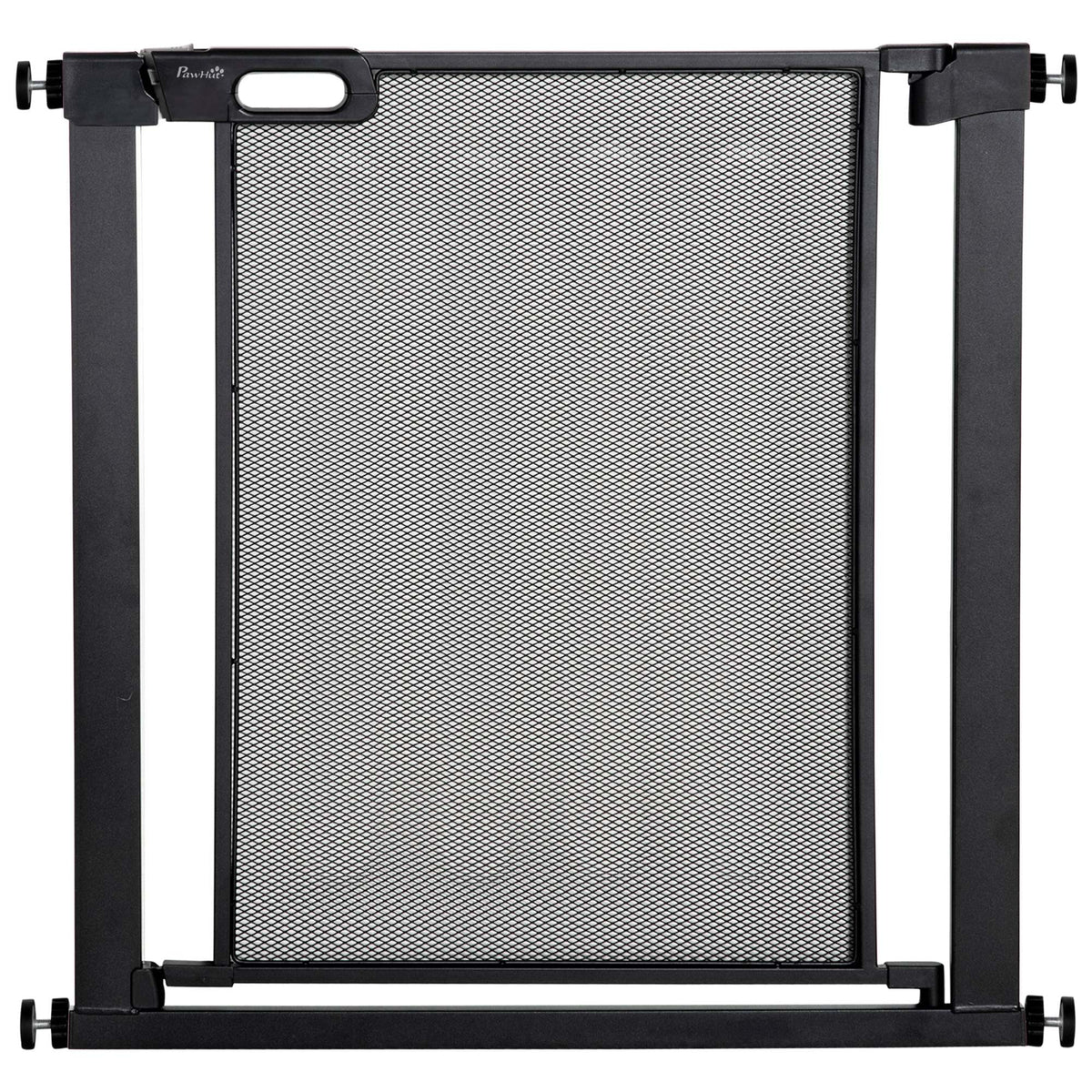 Metal Pet Gate - 29.5"-32.3" Auto-Close Pressure Mount Black-Dogs-DECOROLALA