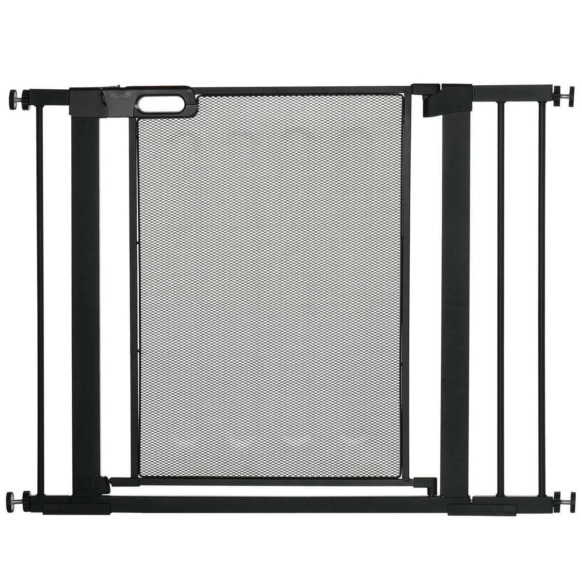Metal Pet Gate - 29.5"-40.6" Auto-Close Pressure Mount Black-Dogs-DECOROLALA