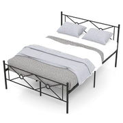 Metal Platform Bed Frame with Headboard and Footboard-Simple Bed Frame-DECOROLALA