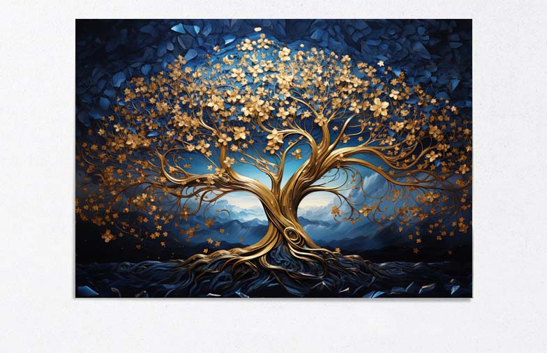 Metal Tree Wall Art, Tree of Life Design-Canvas Print-DECOROLALA