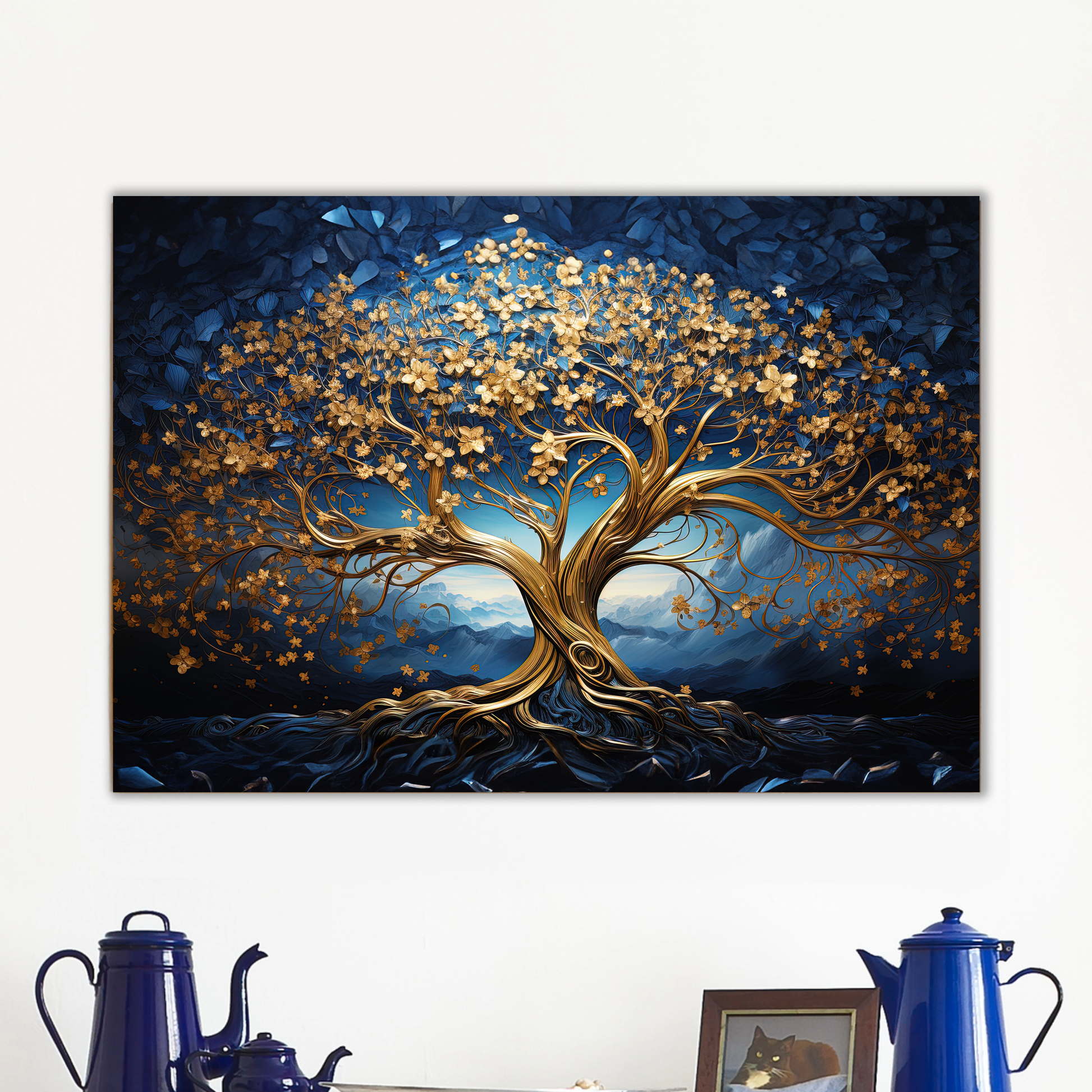 Metal Tree Wall Art, Tree of Life Design-Canvas Print-DECOROLALA