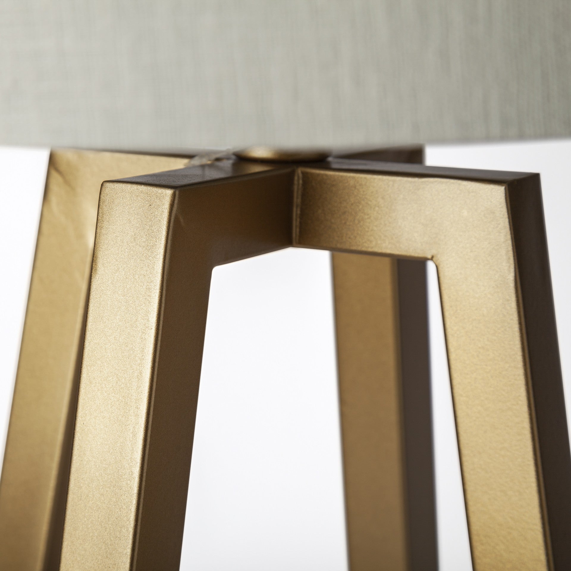 Metallic Gold Tone Geometric Table Lamp-Table Lamps-DECOROLALA