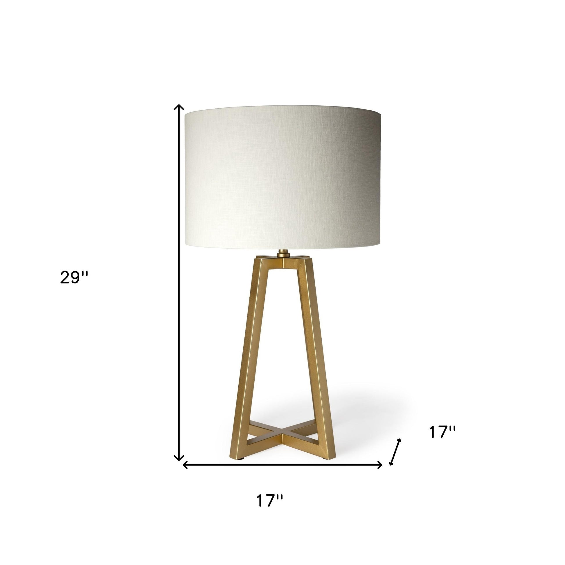 Metallic Gold Tone Geometric Table Lamp-Table Lamps-DECOROLALA