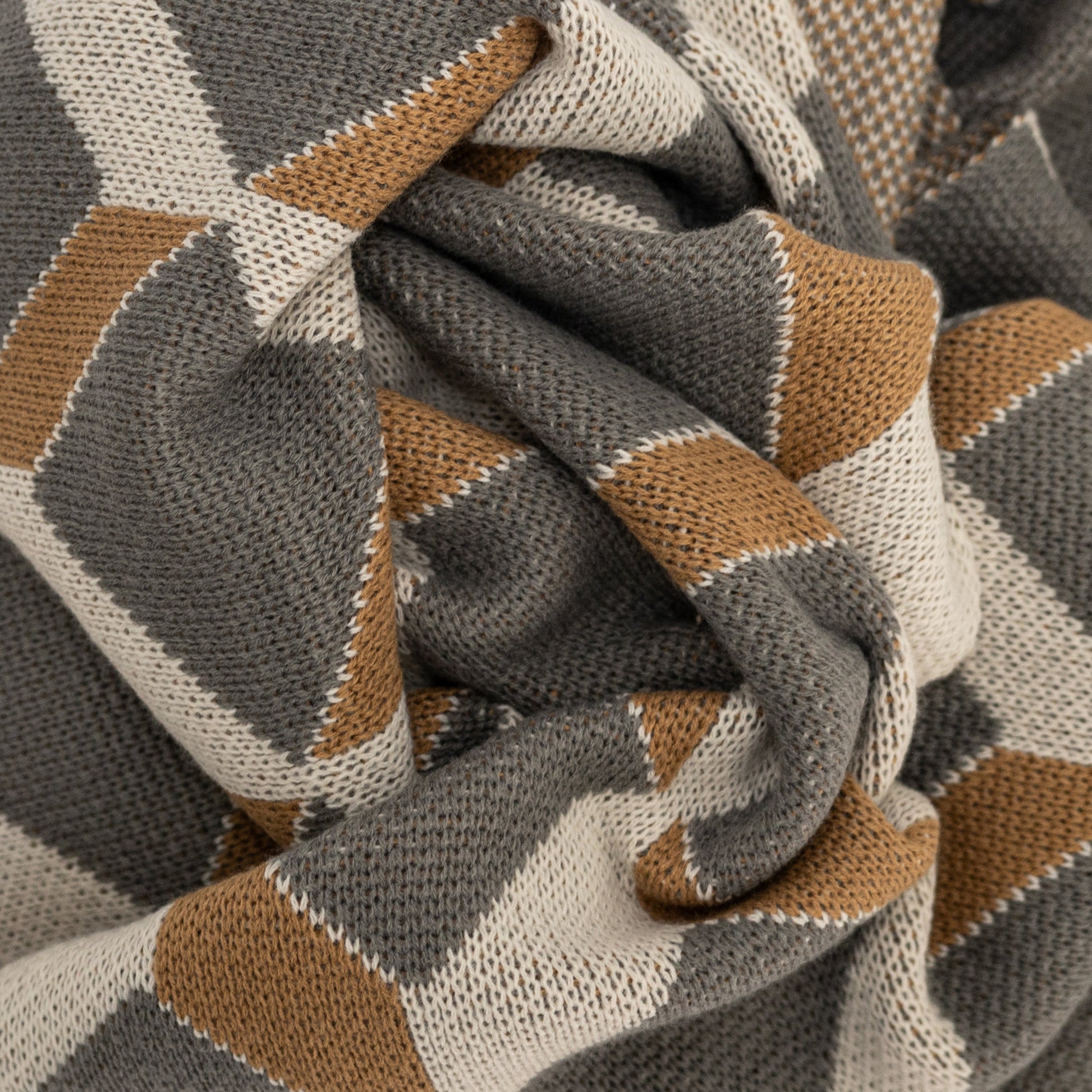 MetroGlam Tri Color Arcylic Knit Throw Blanket 50"x 60"-Throw Blankets-DECOROLALA