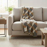 MetroGlam Tri Color Arcylic Knit Throw Blanket 50"x 60"-Throw Blankets-DECOROLALA