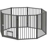 8 Panels Dog Playpen, Foldable Portable Pet Playpen with Door, for Small & Medium Dogs, 30"H