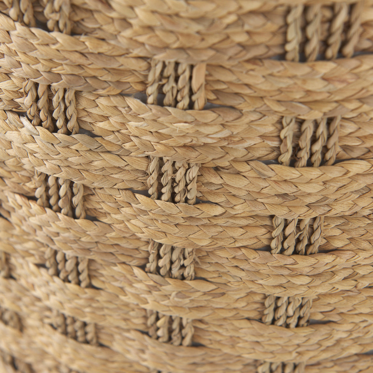 Michelle 17.7L x 17.7W x 17.7H Light Brown Woven Seagrass Round Pouf-Poufs-DECOROLALA