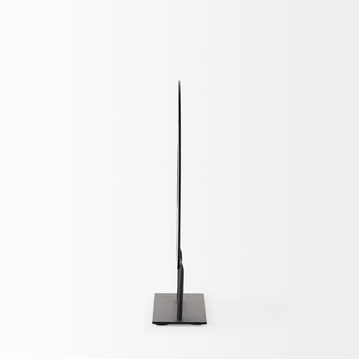 Micra Matte Black Metal Decorative Object on a Stand-Objects-DECOROLALA