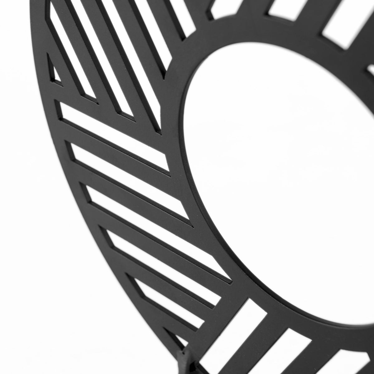 Micra Matte Black Metal Decorative Object on a Stand-Objects-DECOROLALA