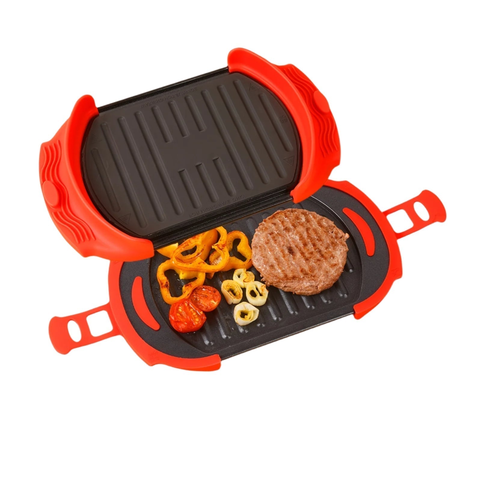 Microwave Adjustable Panini & Sandwich Press - Red Silicone-Table-DECOROLALA