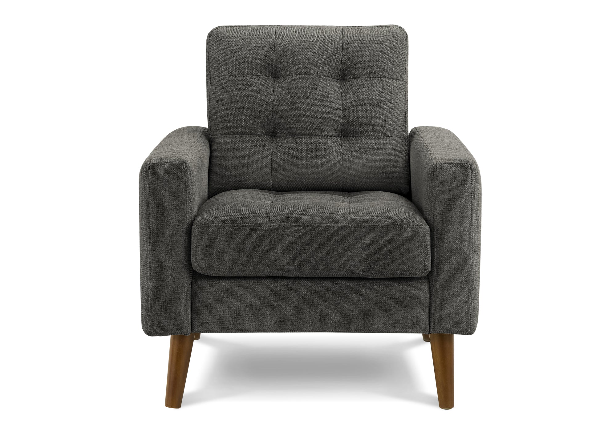 Mid Century Modern Accent Chair - 31" Wide Dark Grey Fabric-Accent Chairs-DECOROLALA