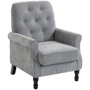 Mid-Century Modern Armchair - Grey Linen-DECOROLALA