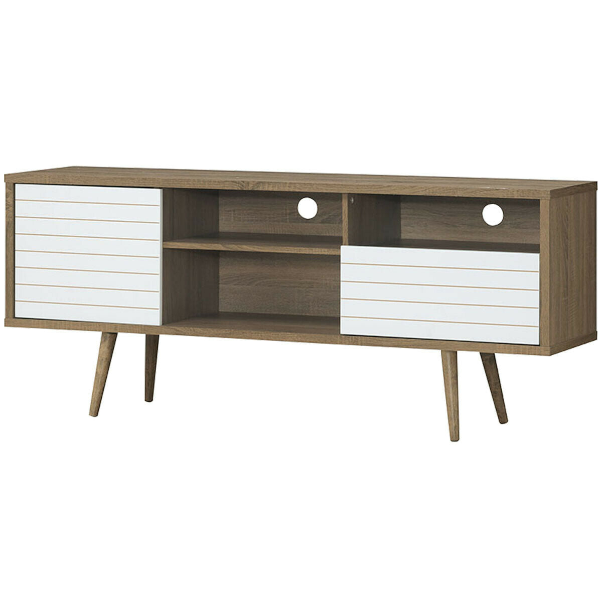 Mid-Century Modern TV Stand for TVs up to 65 Inch-Entertainment Centers & TV Stands-DECOROLALA
