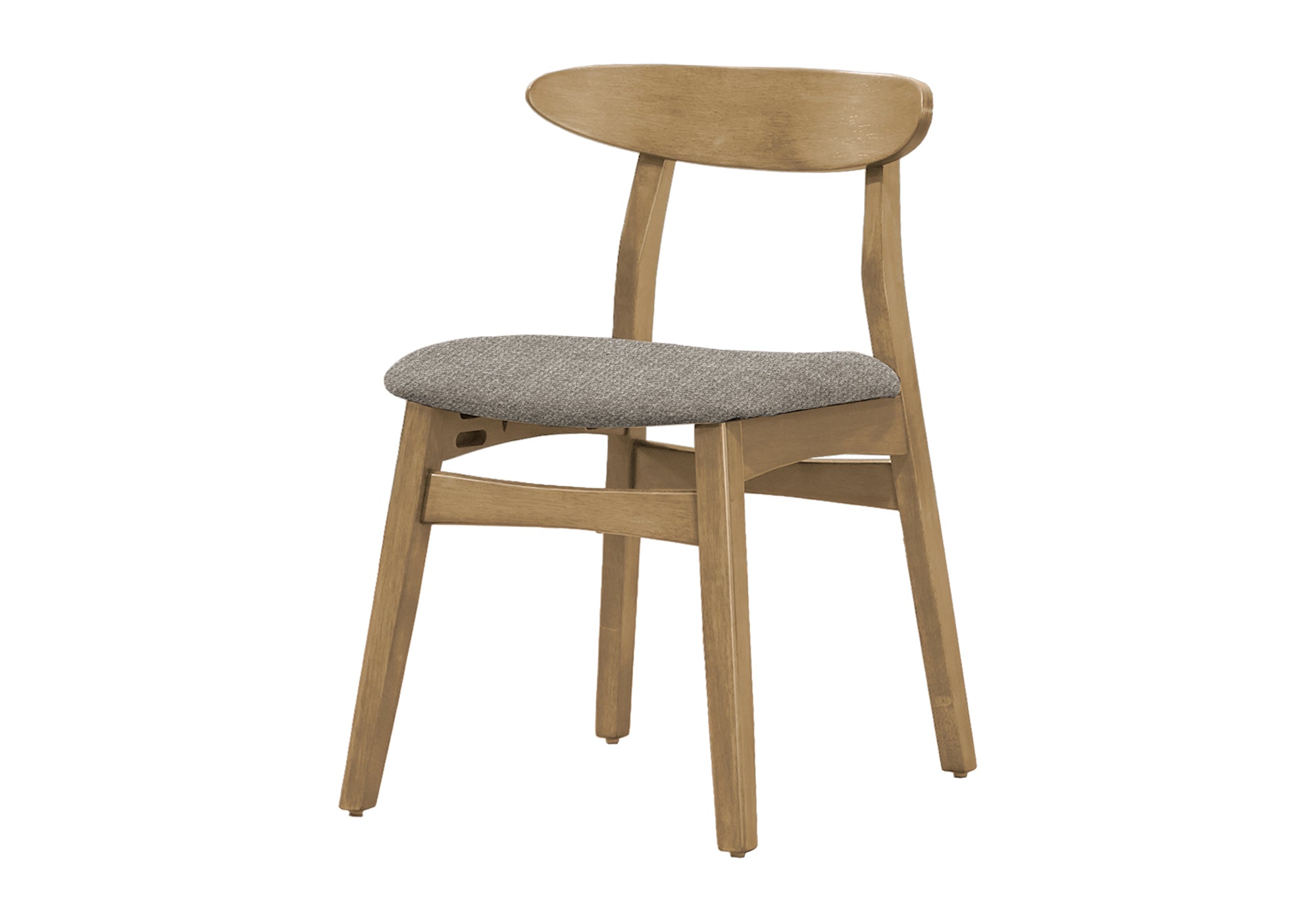 Mid-Century Modern Upholstered Dining Chairs - Set of 2 Light Fabric-Dining Chair-DECOROLALA