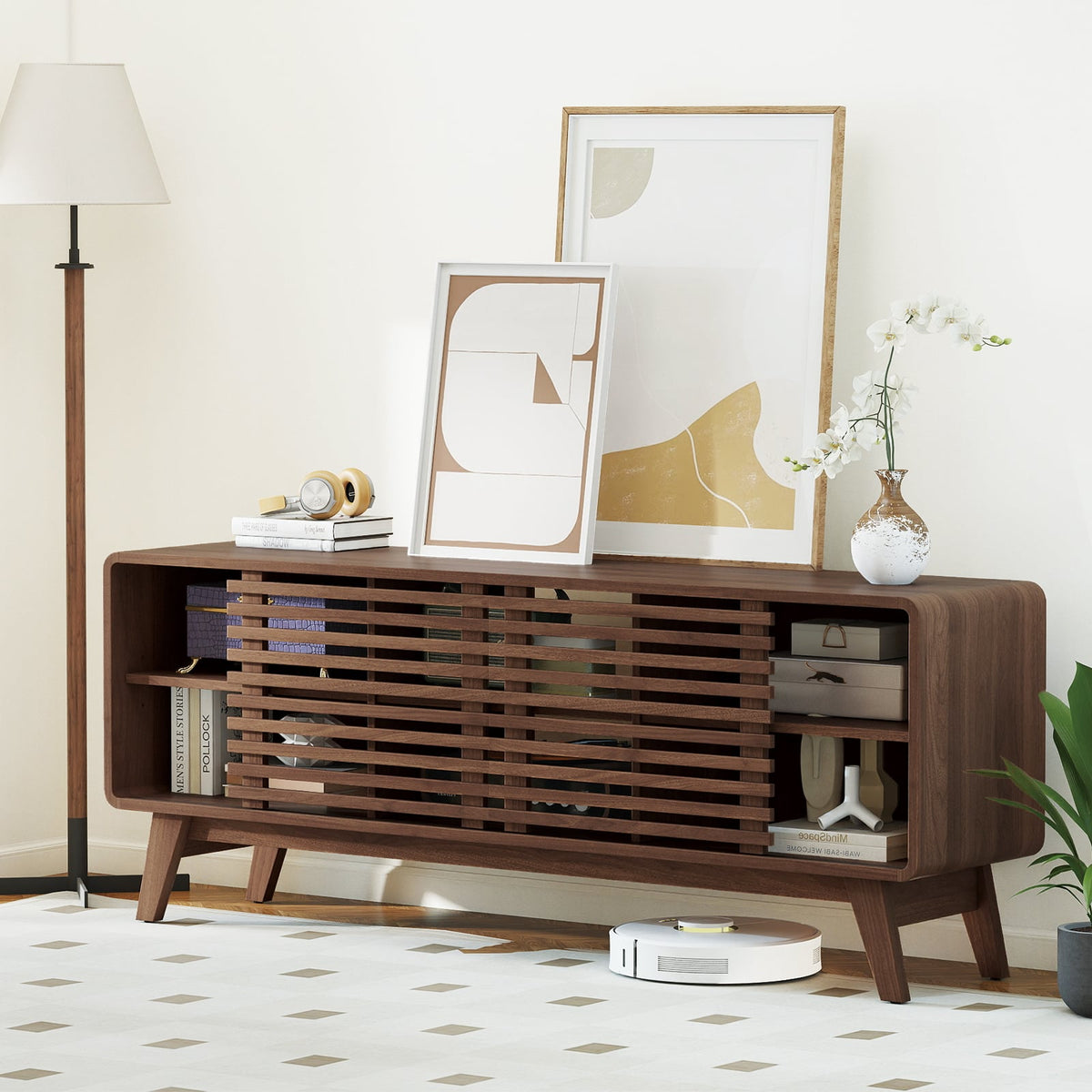 Mid-Century Walnut-Entertainment Centers & TV Stands-DECOROLALA