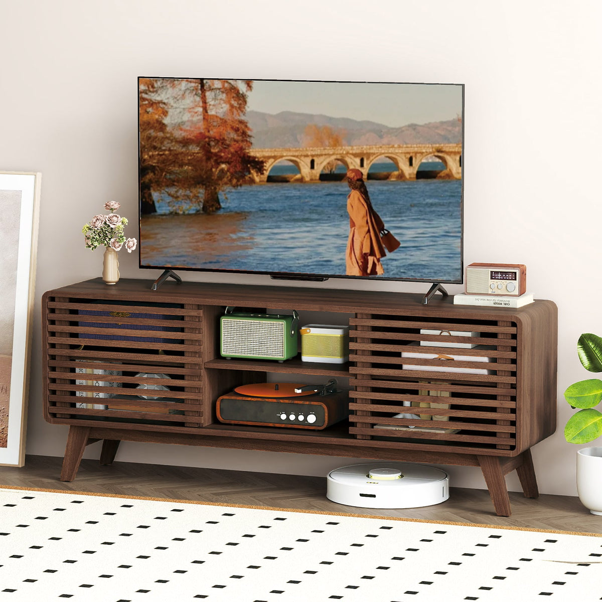 Mid-Century Walnut-Entertainment Centers & TV Stands-DECOROLALA