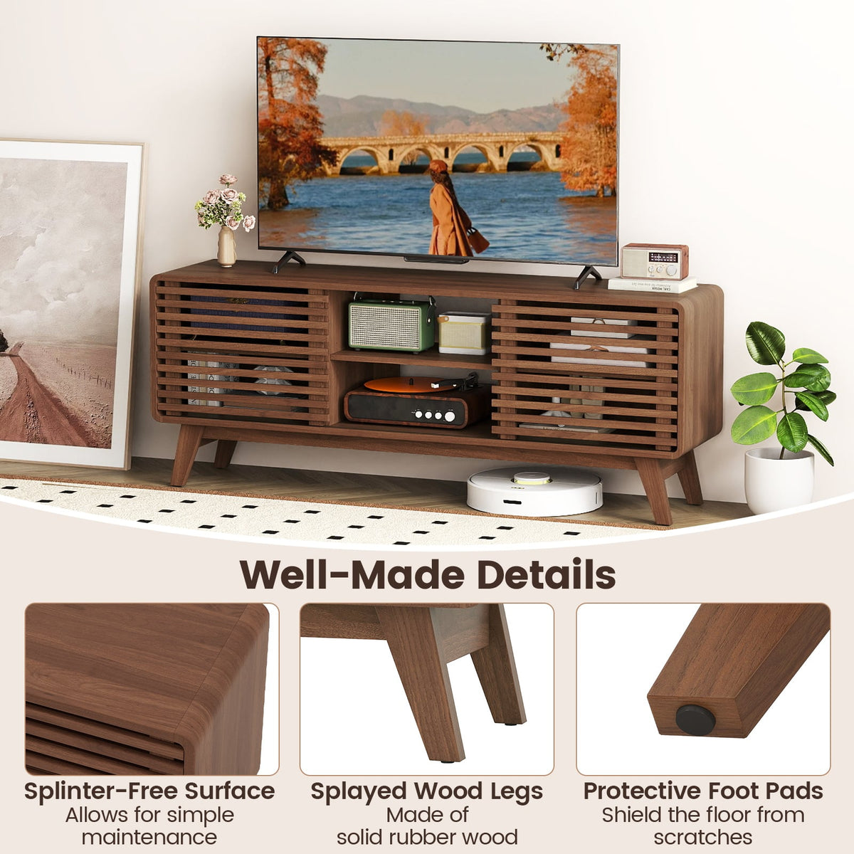 Mid-Century Walnut-Entertainment Centers & TV Stands-DECOROLALA