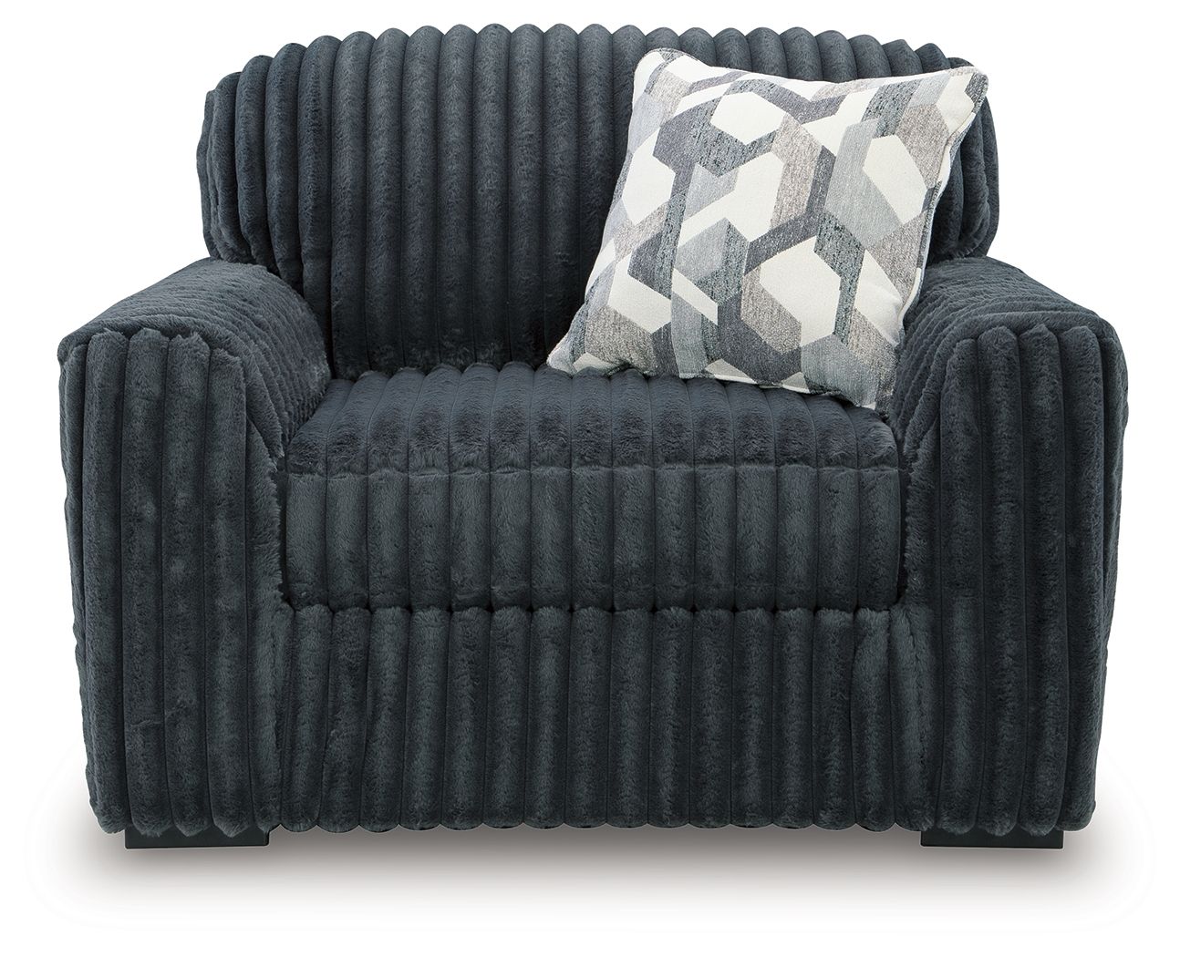 Midnight-Madness Chair And A Half - Gunmetal-Arm Chairs-DECOROLALA
