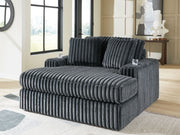 Midnight-Madness Chaise - Gunmetal Corduroy-Chaises-DECOROLALA