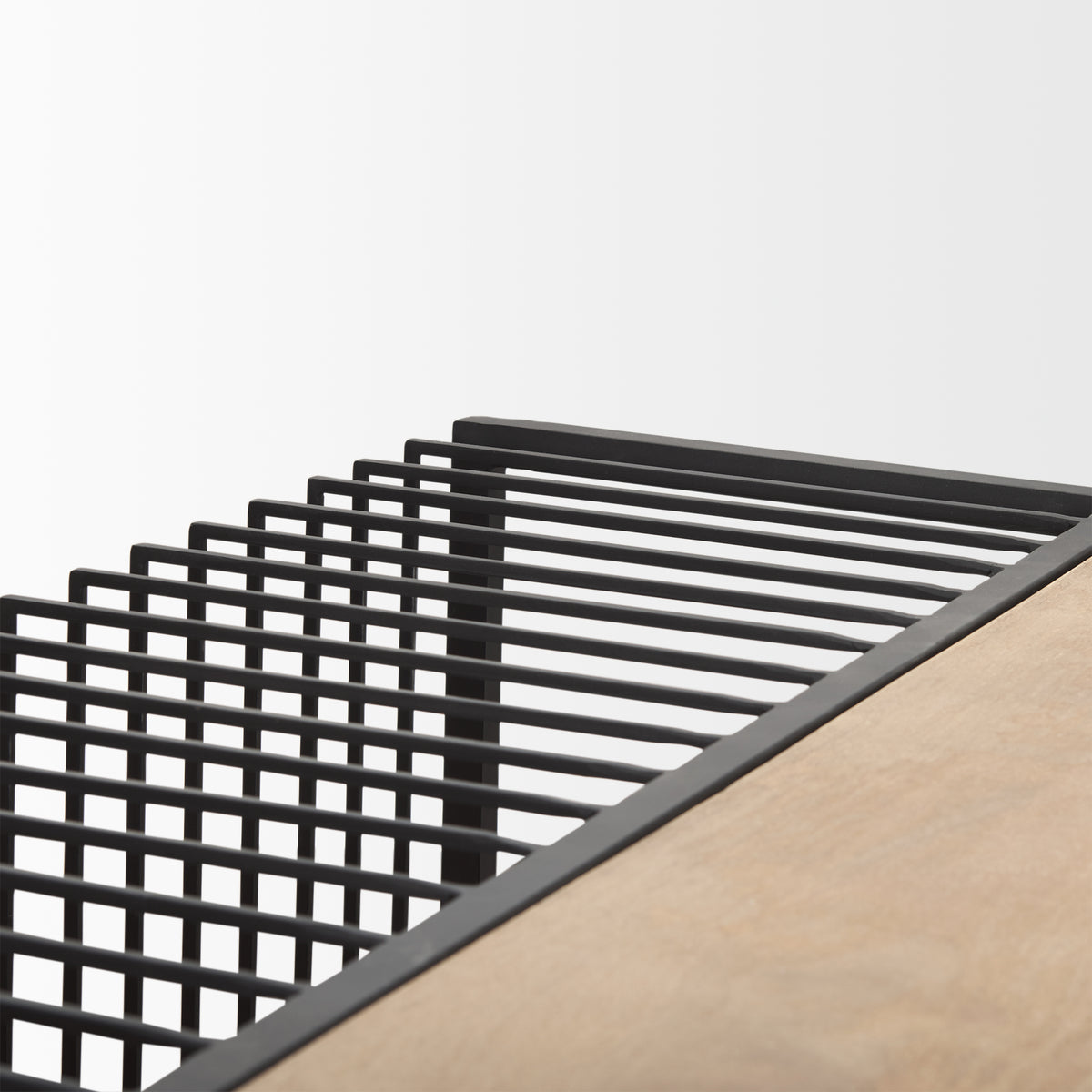 Miles Black Metal w/ Light Wood Nesting Coffee Table-Coffee Tables-DECOROLALA