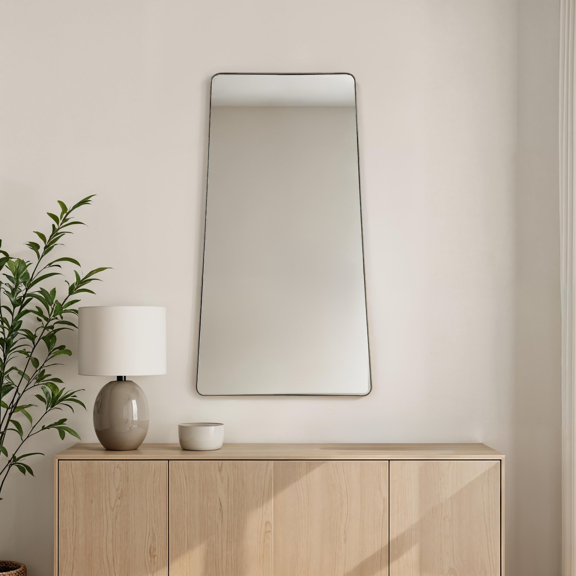 Miley 40" H x 22" W Wall Mirror, Yellow-Mirror-DECOROLALA