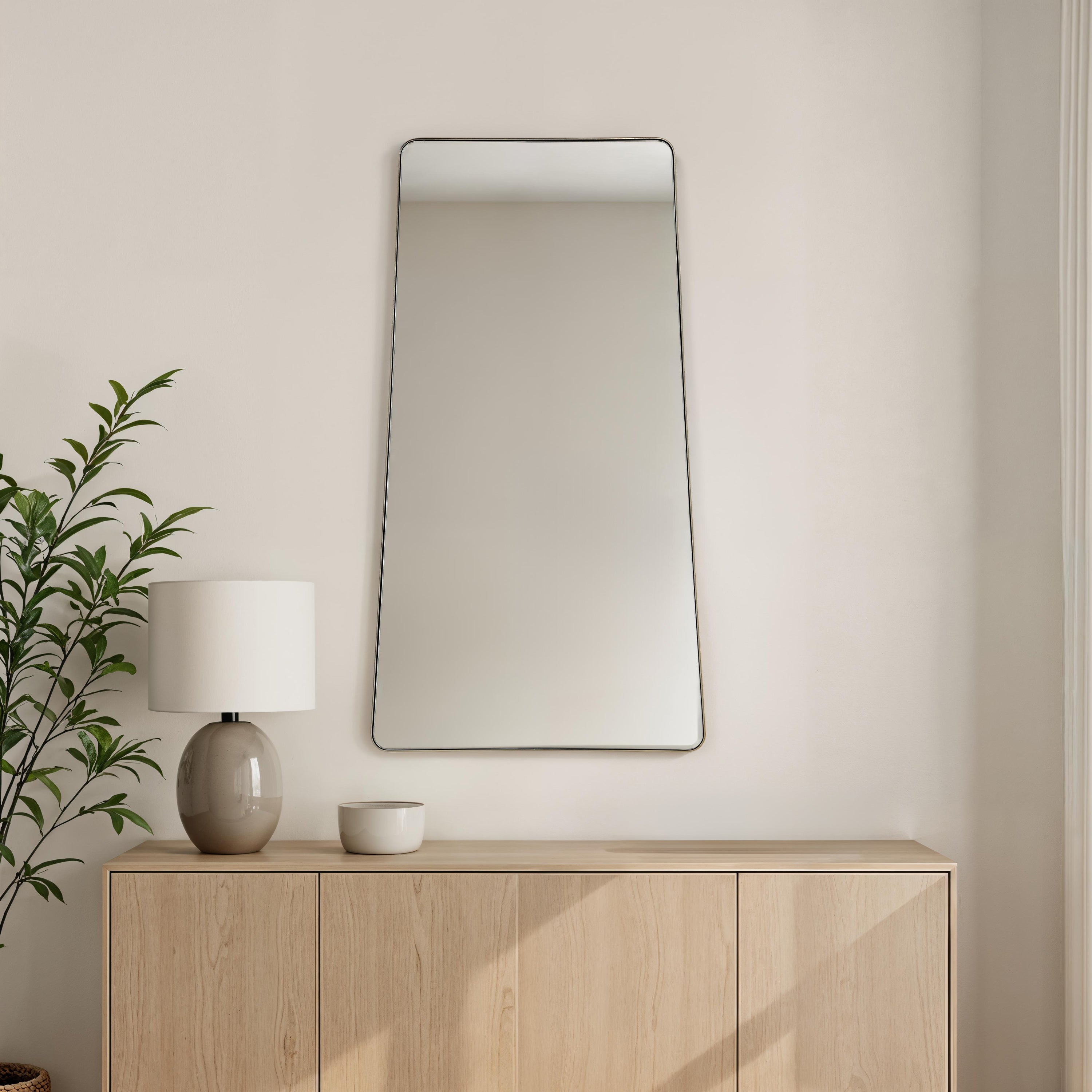 Miley 40" H x 22" W Wall Mirror, Yellow-Mirror-DECOROLALA