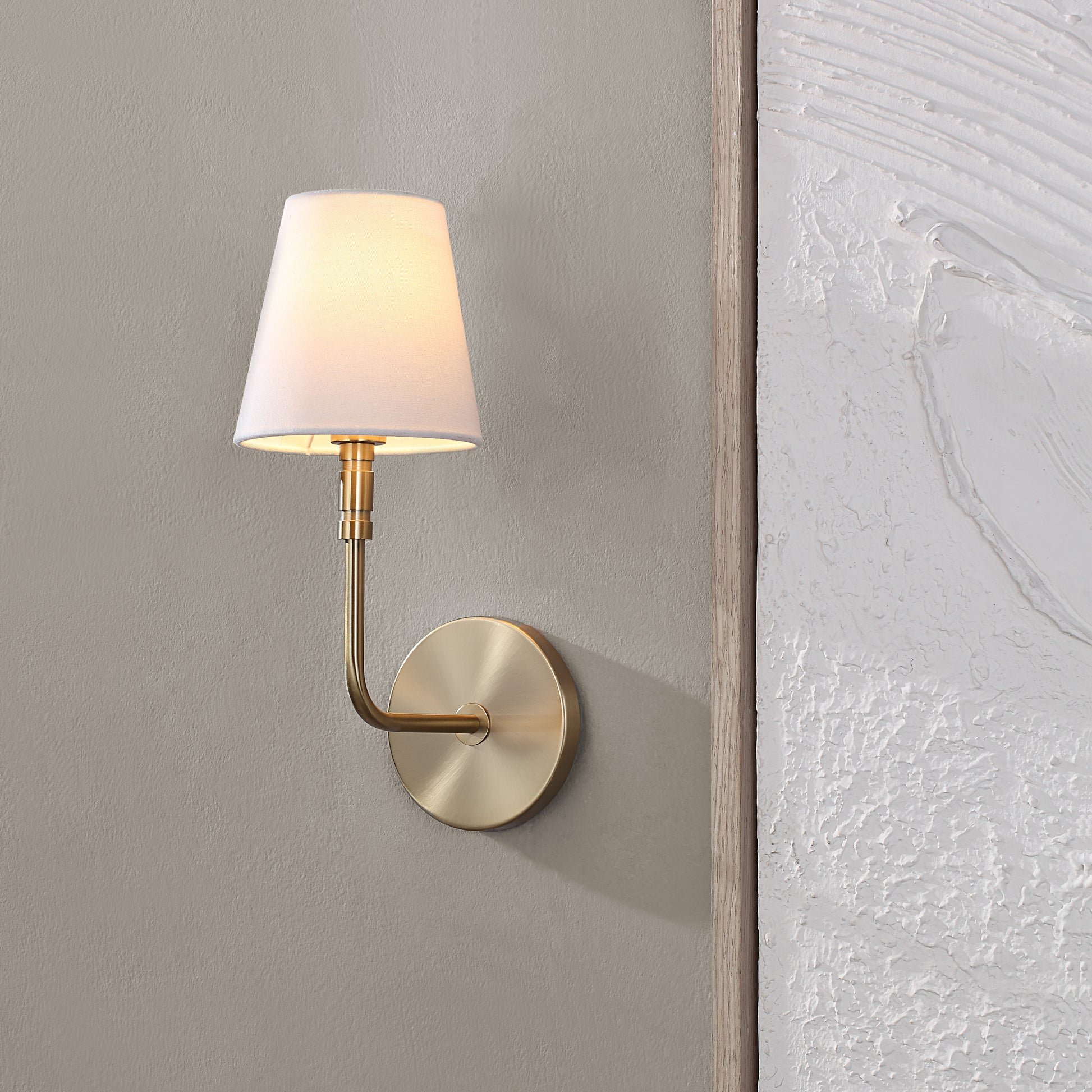 Milia 14.5" Burnished Brass 1-Light Wall Sconce-Wall Sconce-DECOROLALA