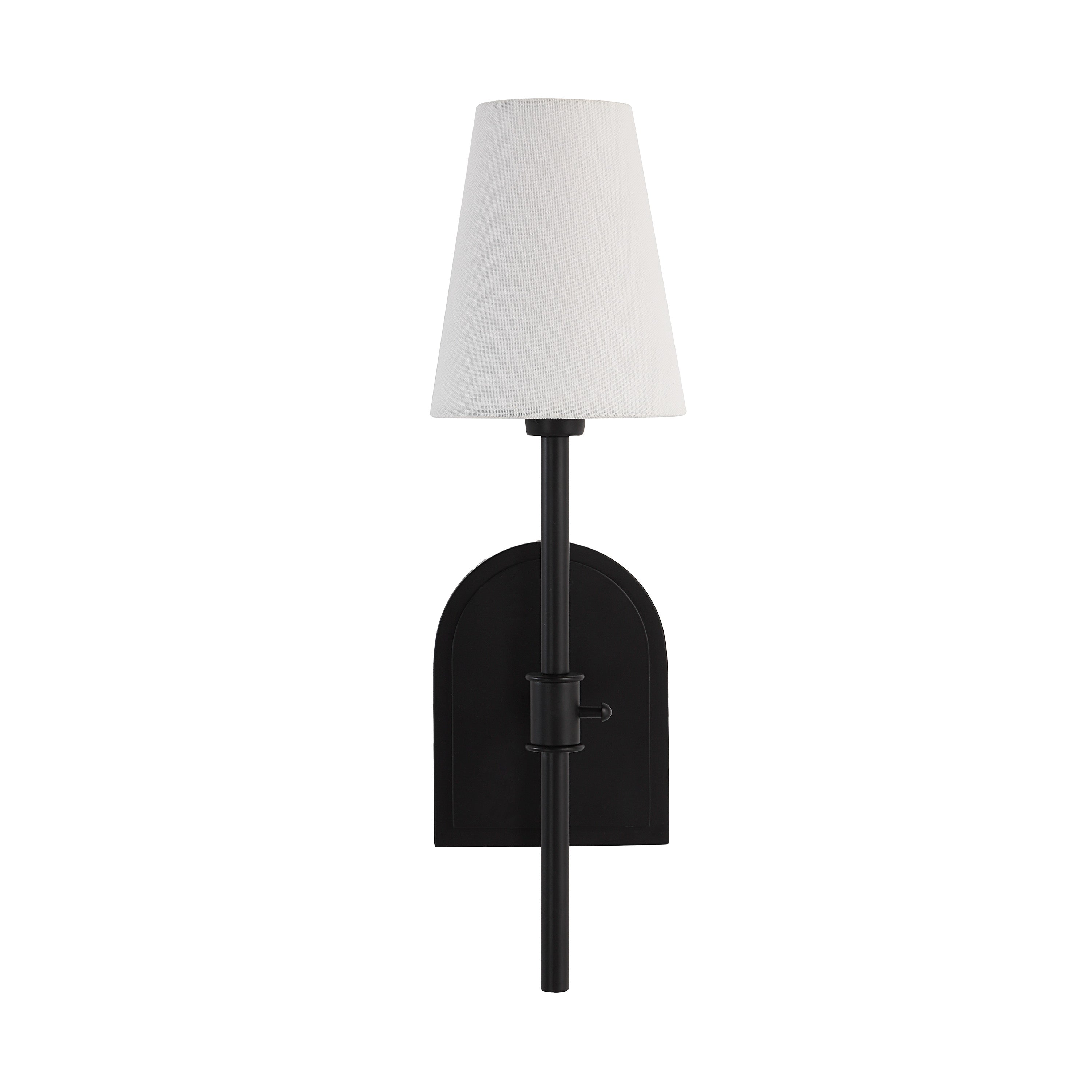 Mililani 17.38" Wall Sconce, Black Linen-Wall Sconce-DECOROLALA