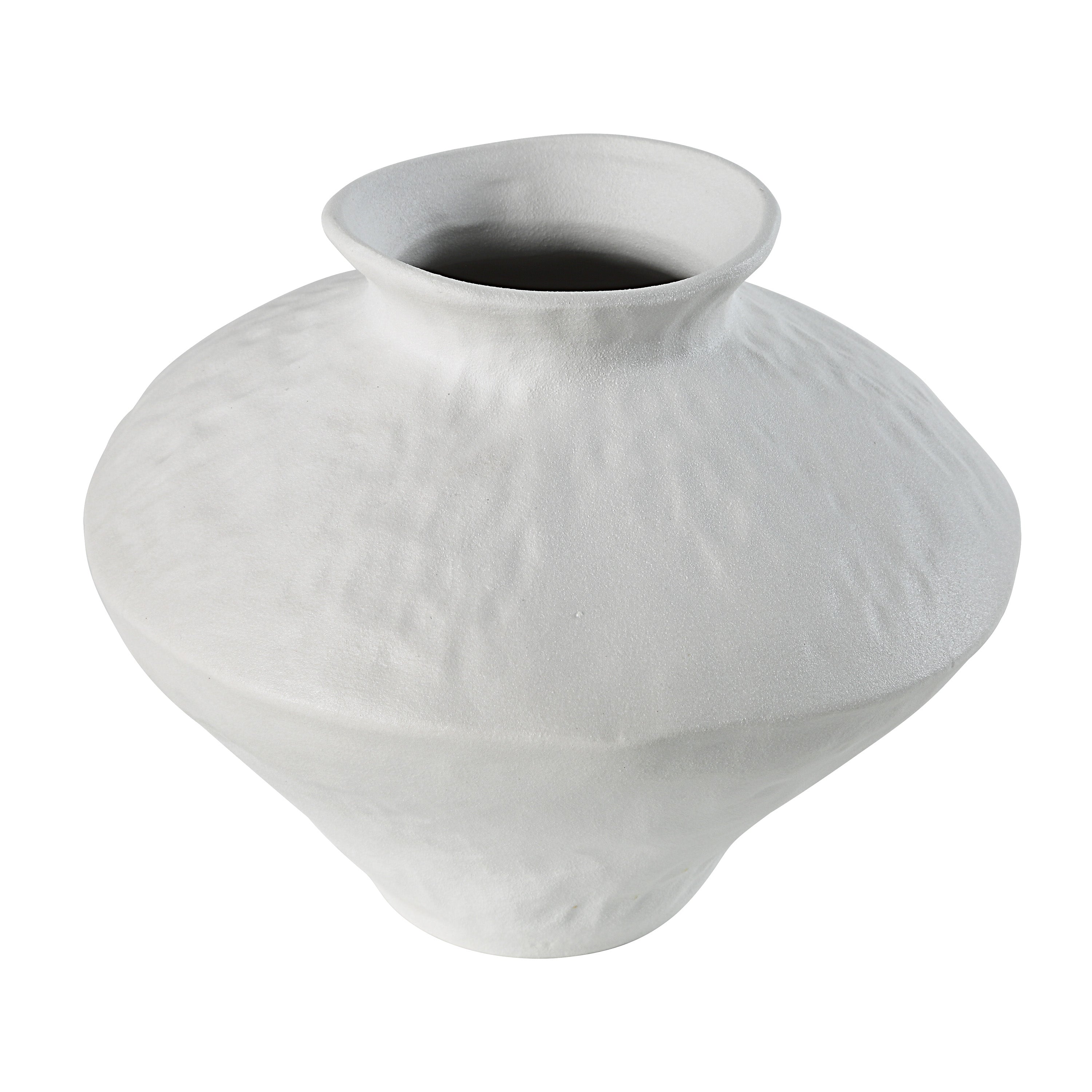 Mills Indoor Porcelain Ceramic Vase, Matte Off-White-Vase-DECOROLALA