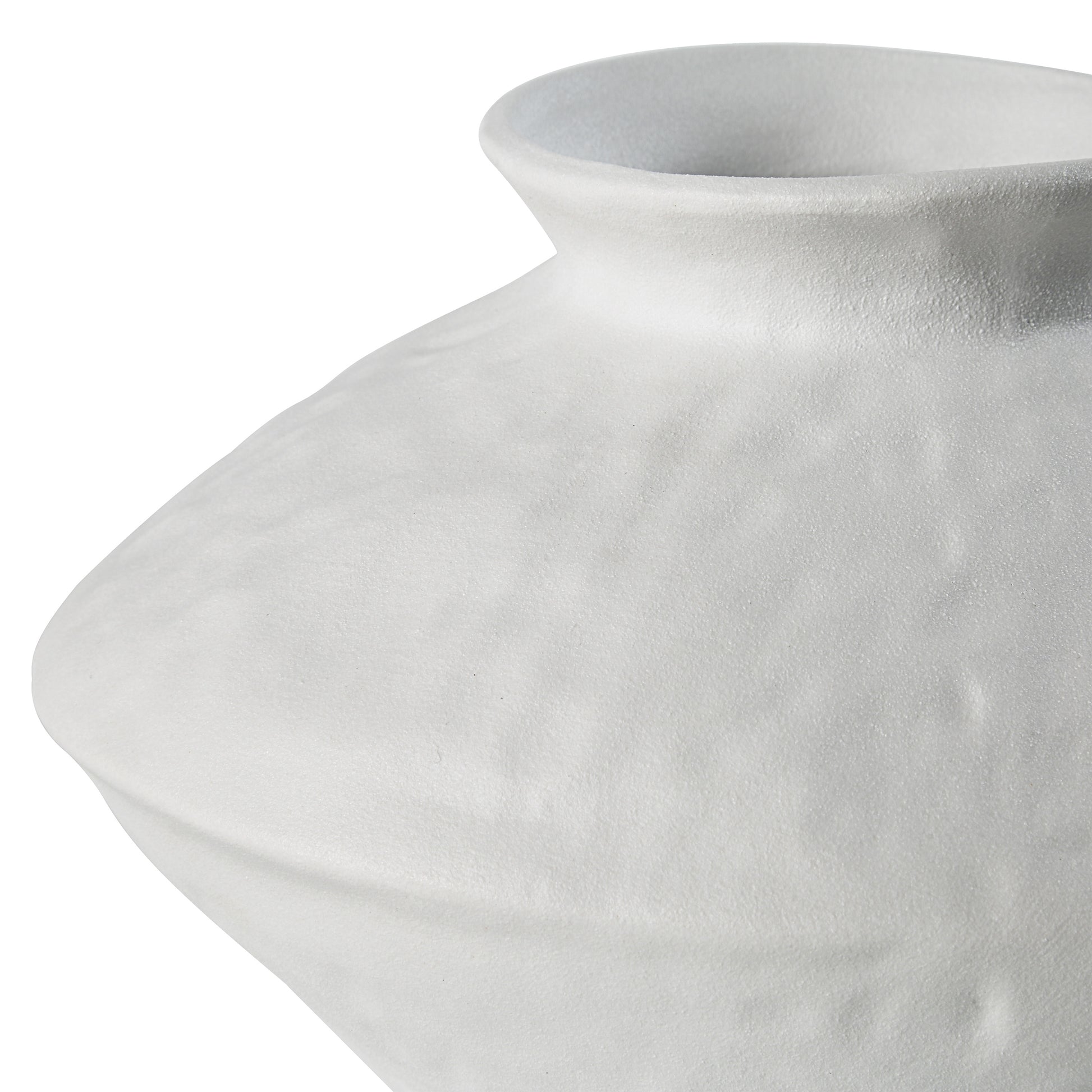Mills Indoor Porcelain Ceramic Vase, Matte Off-White-Vase-DECOROLALA