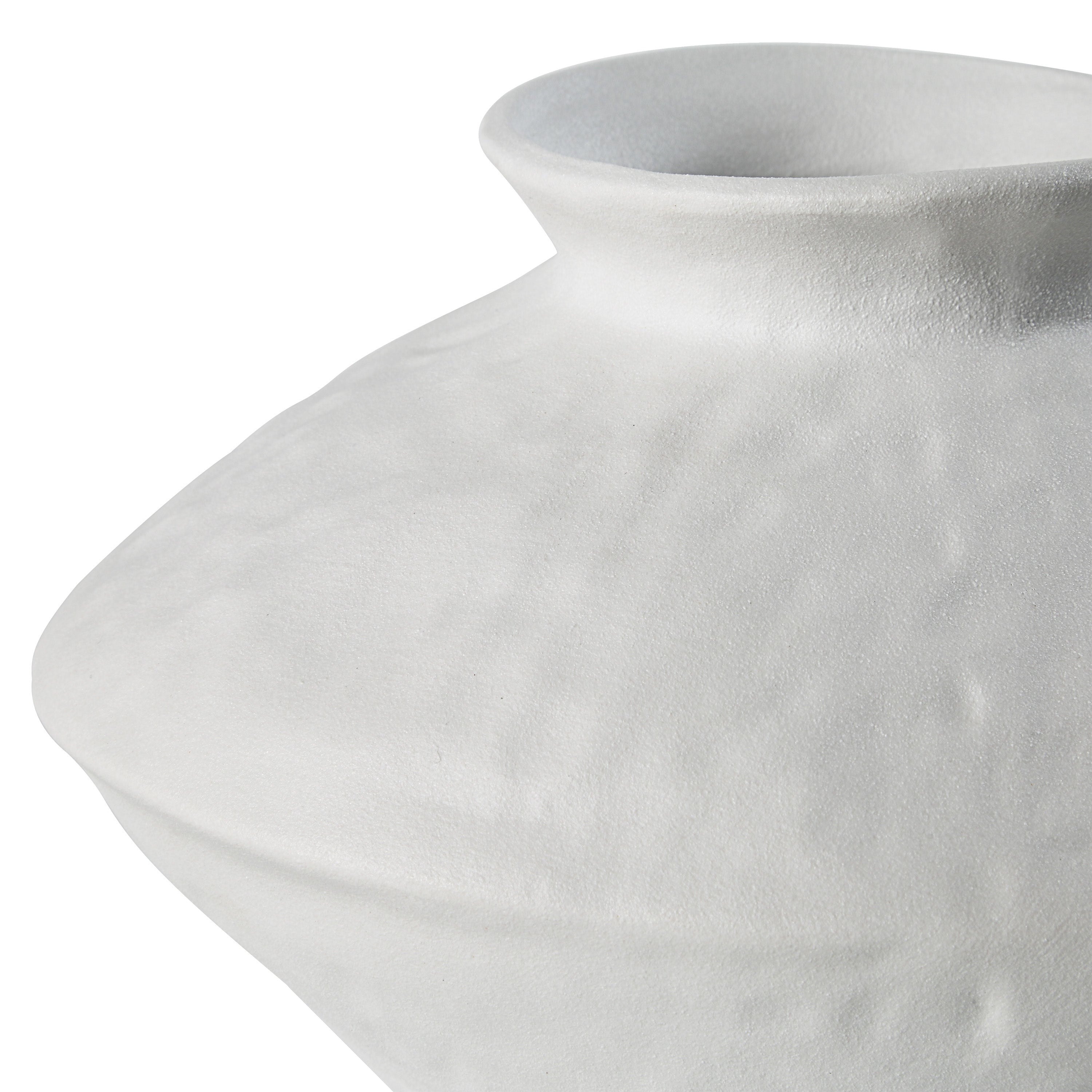 Mills Indoor Porcelain Ceramic Vase, Matte Off-White-Vase-DECOROLALA