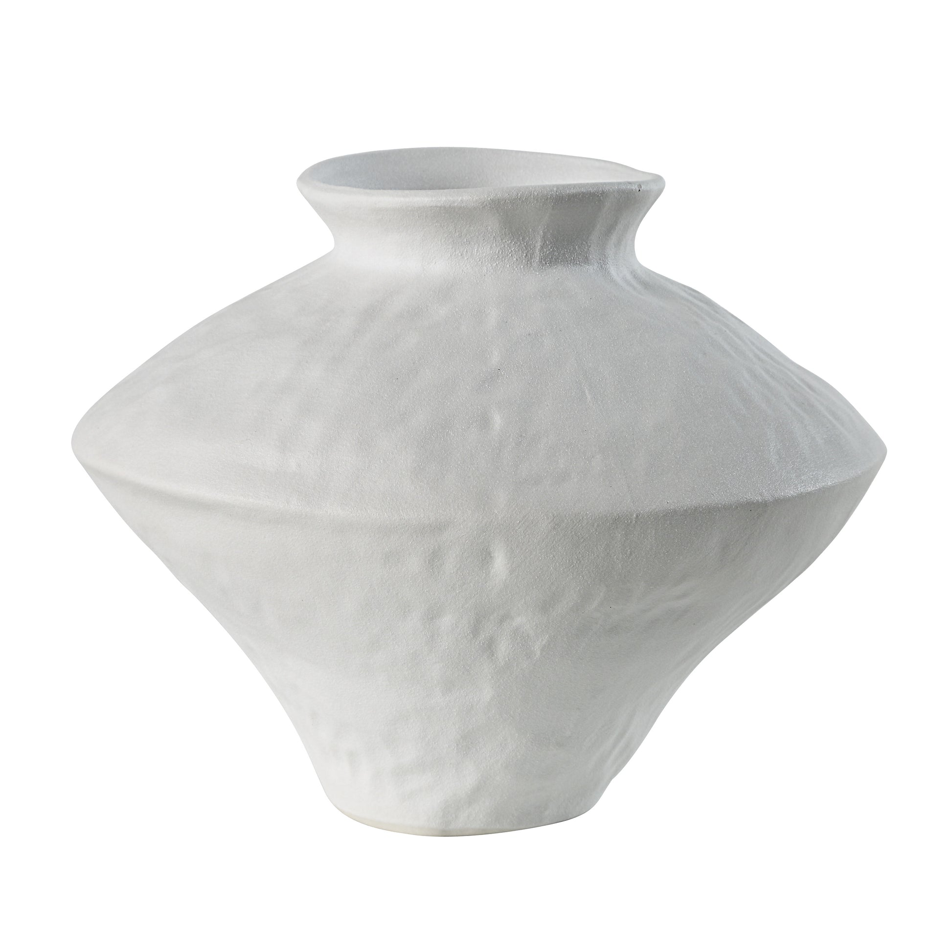 Mills Indoor Porcelain Ceramic Vase, Matte Off-White-Vase-DECOROLALA