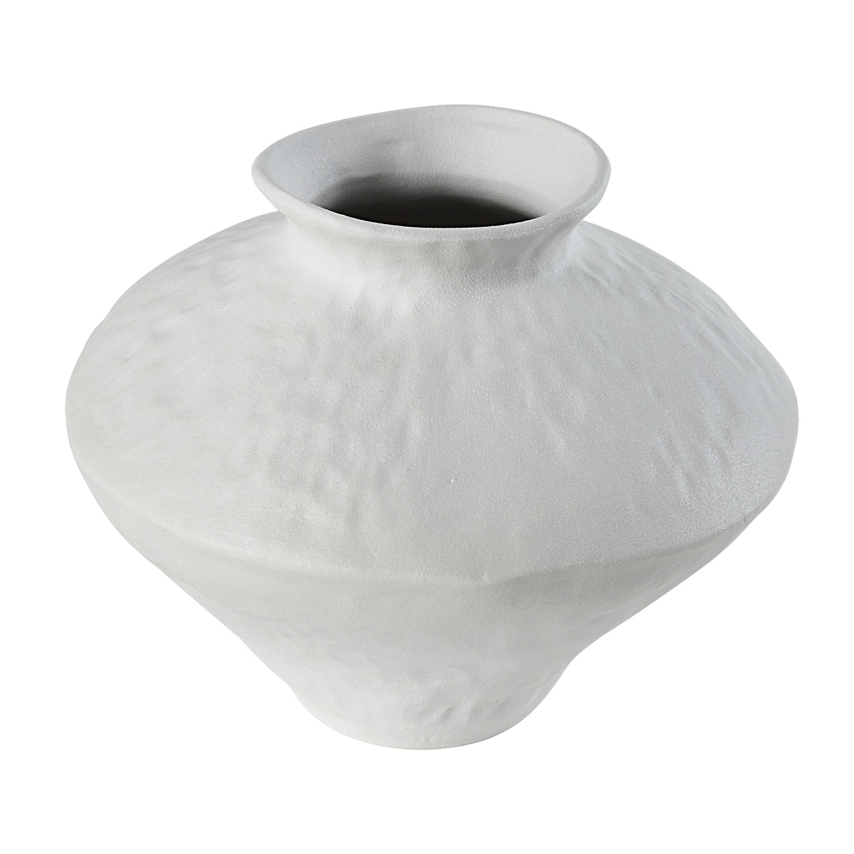 Mills Indoor Porcelain Ceramic Vase, Matte Off-White-Vases-DECOROLALA