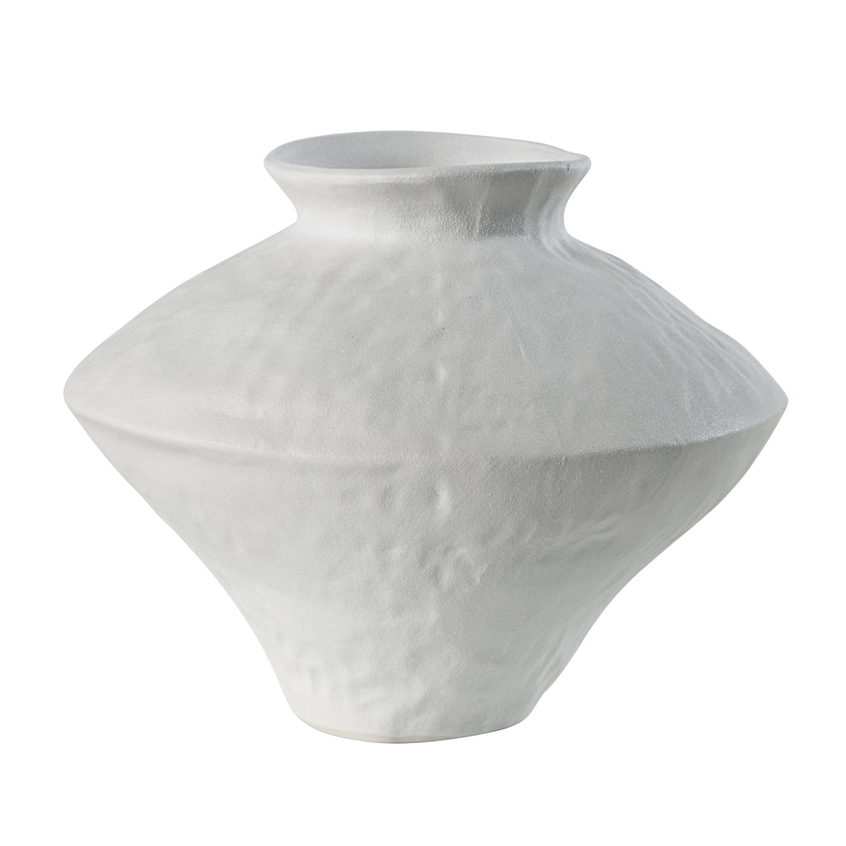 Mills Indoor Porcelain Ceramic Vase, Matte Off-White-Vases-DECOROLALA