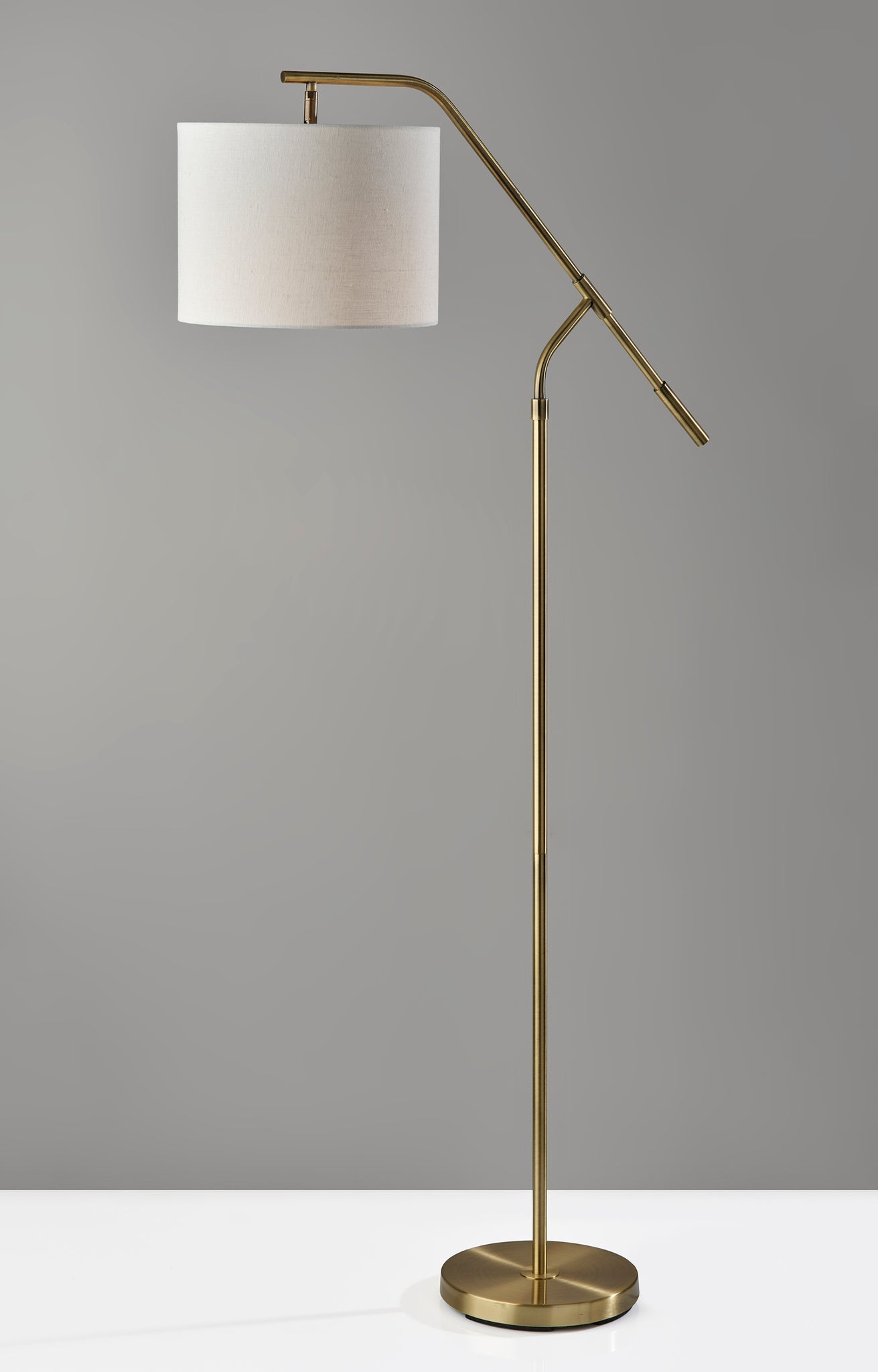 Milo Floor Lamp 60" - Black Off-White Shade-Lighting-DECOROLALA